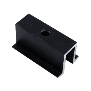 Abrazadera central Negro 35mm - Acoplamiento PV estético